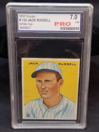 1933 Goudey Blue PSA #123 Jack Russell NM7