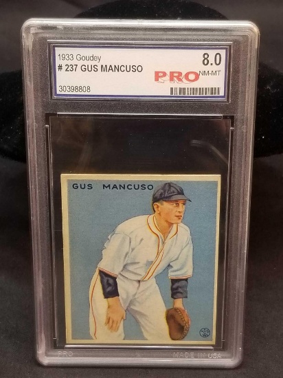 1933 Goudey Blue PSA #237 Gus Mancuso NM-MT8