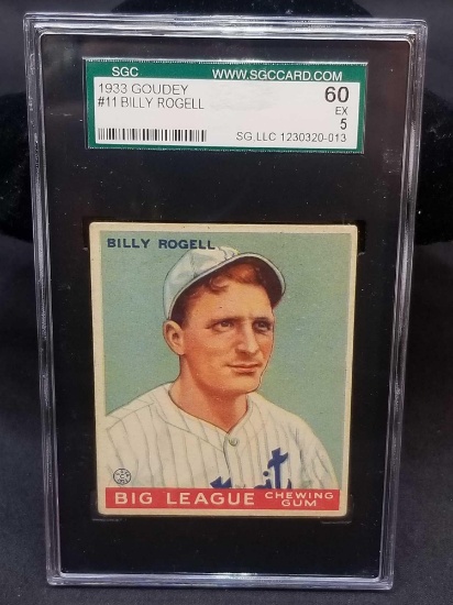 1933 Goudey SGC #11 Billy Rogell 60 EX5