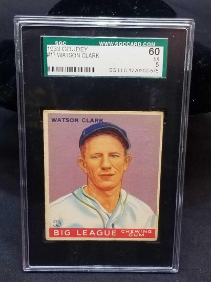 1933 Goudey SGC #17 Watson Clark 60 EX5