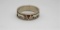 Sterling Silver Mens Ring Size 12.5 Like New Native Stone Couger Inlays Beautiful