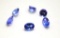 Combined Tanzanite Gem Stones, 6 Purple Violet Blue Stones, Oval & Round Cut