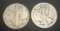 Walking liberty half lot of 2 better coins 1919 s and 1944 high grade xf++