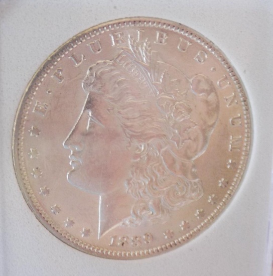 Morgan silver dollar 1889 s gem bu pl shocking high grade bu rare date glassy rev