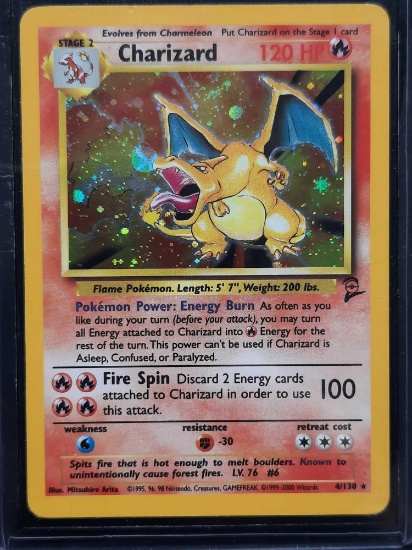 Pokemon Base Set 2 Holo Rare Charizard 4/130 MP