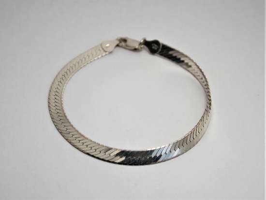 Italian Vintage Woven 925 Silver Ladies Bracelet 6.34g