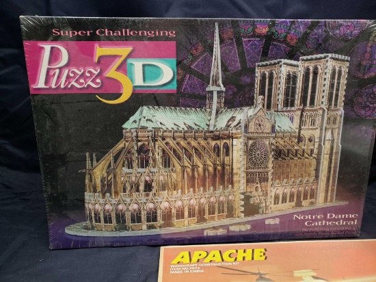 Puzz 3 D Norte Dame Cathedral. Apache Woodcraft construction kit.