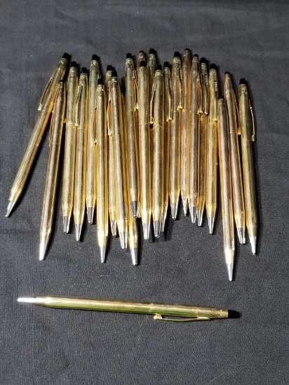 Vintage 10 12 14k Gold Filled Cross Pen Pencil 24 Units