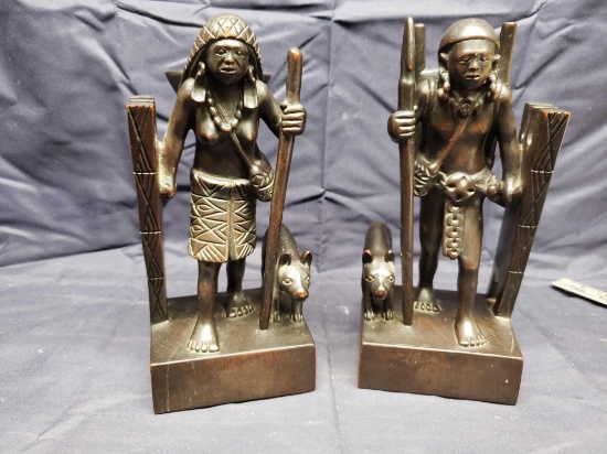 Carved Wood Tribesman Statues. Very Unique and Detailed pieces.