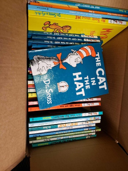 Lot of Dr Suess books. The foot book. Are you my mother. The cat in the hat and more.