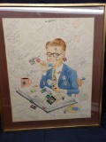 Artwork of Kens Retirement signed by all his friends