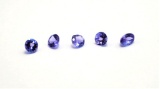 2.75ct Combined Tanzanite Gem Stone Lot, Oval & Round Cut Deep Blue Purple Beautiful 5 Stones