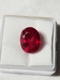 10.07 Ct. Natural Ruby Deep Red Gemstone GGL Certified