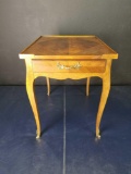 Antique Baker Furniture Wood Single Drawer Side Table