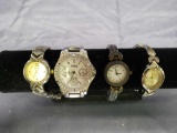 4 watches in lot. DMQ. Fossil.