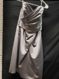 Impression Bridal Strapless grey cocktail dress. Sizec10