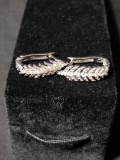 1/4 Carat Diamond Feather Earrings