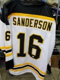 Derek Sanderson Signed Road White Jersey COA