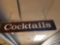 Cocktail bar sign 3ft long