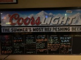 3ft Coors Light Drink special sign 23in tall
