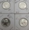 Washington silver quarters gem bu lot 4 coins from original roll 57&59 90% silver