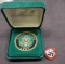 Nazi 3rd Riech pin 1933 and united states army postal service medal very old together in felt box