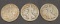 1916 walking liberty half 90% silver 3 coins