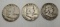 1954 Benjamin Franklin half's 90% silver 3 coins