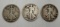 1920 walking liberty half 90% silver 3 coins