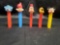 Rare Pez with No Feet. Mickey mouse. Pluto. Goofy. Pirate boy and Bear