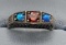 Sterling silver opal and Sapphire ring stunning new designer ring size 6 1/2