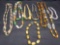 Unique lot of Necklaces with Polished rocks, Beads, Shells, and more.