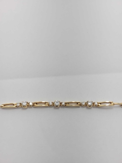 14k gold bracelet with set diamonds beautiful