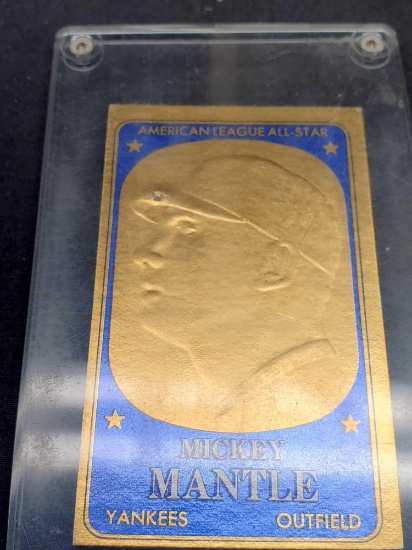 Mickey Mantel TCG card #11 gold foil plate American all star
