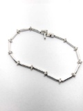 14k white gold diamond bracelet