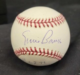 Autographed baseball saying Ernie Banks