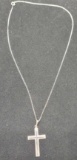 Silver cross necklace