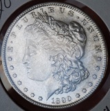 Morgan silver dollar 1890 s/s micro s bu++ Frosty blazing better date