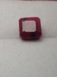 Ruby pink/red stunning AAA color large princess cut stone 6.08ct natural earth mined