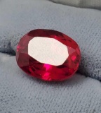 13.90ct natural Ruby oval cut Gemstone AAA with ID card 14.87mm