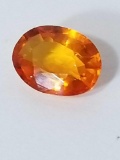 6.00 Ct Orange Oval Natural Sapphire GGL Cert