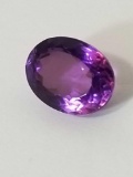 11.67 Ct Violet Oval Natural Amethyst GGL Cert