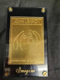 Gold foil John Lennon card