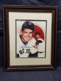 Ted Williams Signed Print Framed COA