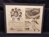 1980 Souvenir Score Sheet Old Timers Willie McCovey Game Framed