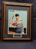 Mickey Mantle Signed Photo Framed COA