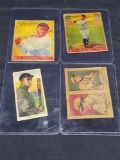 Babe Ruth Ty Cobb Baseball Card Lot 4 Units