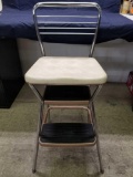 Vintage Chrome Stepping Stool Seat