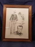 John Wayne Framed Artwork 1975