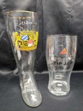 Bavern boot mug. Bottoms up and Germany 81 82 etched in the glass. Bass Reach for the Greatness Tip